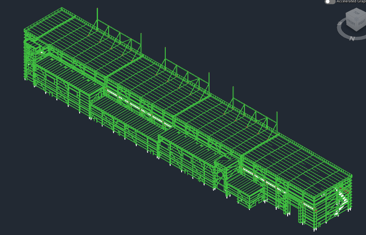 Power House 3D Framing Superstructure